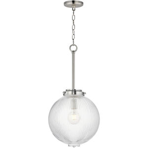 Kasbah 1 Light 11.75 inch Satin Nickel Single Pendant Ceiling Light