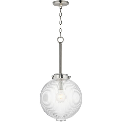 Kasbah 1 Light 11.75 inch Satin Nickel Single Pendant Ceiling Light
