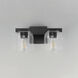Scoop 2 Light 13.5 inch Black Bath Vanity Wall Light in Clear