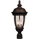 Knob Hill DC 3 Light 28 inch Sienna Outdoor Pole/Post Lantern