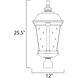 Dover DC 3 Light 25.5 inch Bronze Outdoor Pole/Post Mount