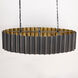 Allegra 5 Light 48.75 inch Gunmetal and Gold Linear Pendant Ceiling Light