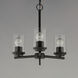 Corona 3 Light 16.5 inch Black Single-Tier Chandelier Ceiling Light in Clear