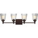 Julip 4 Light 31.75 inch Dark Bronze Bath Vanity Wall Light
