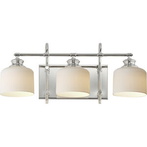 Chateau 3 Light 24 inch Polished Nickel Bath Vanity Wall Light