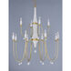 Claymore 12 Light 40 inch Claystone/Gold Leaf Chandelier Ceiling Light