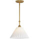 Kismet 1 Light 12 inch Gold Leaf Single Pendant Ceiling Light