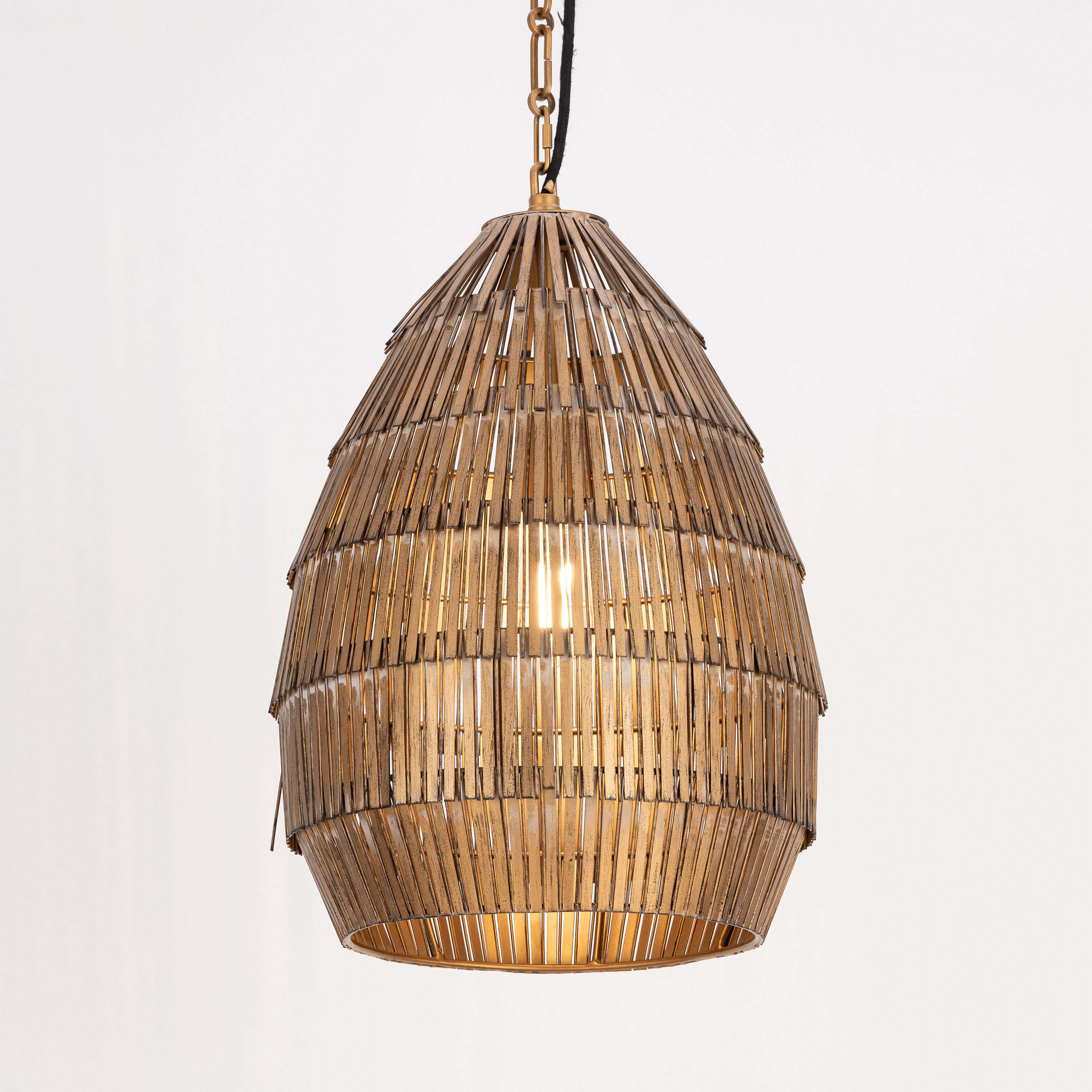 Gilda Single Pendant Ceiling Light in Antique Brass