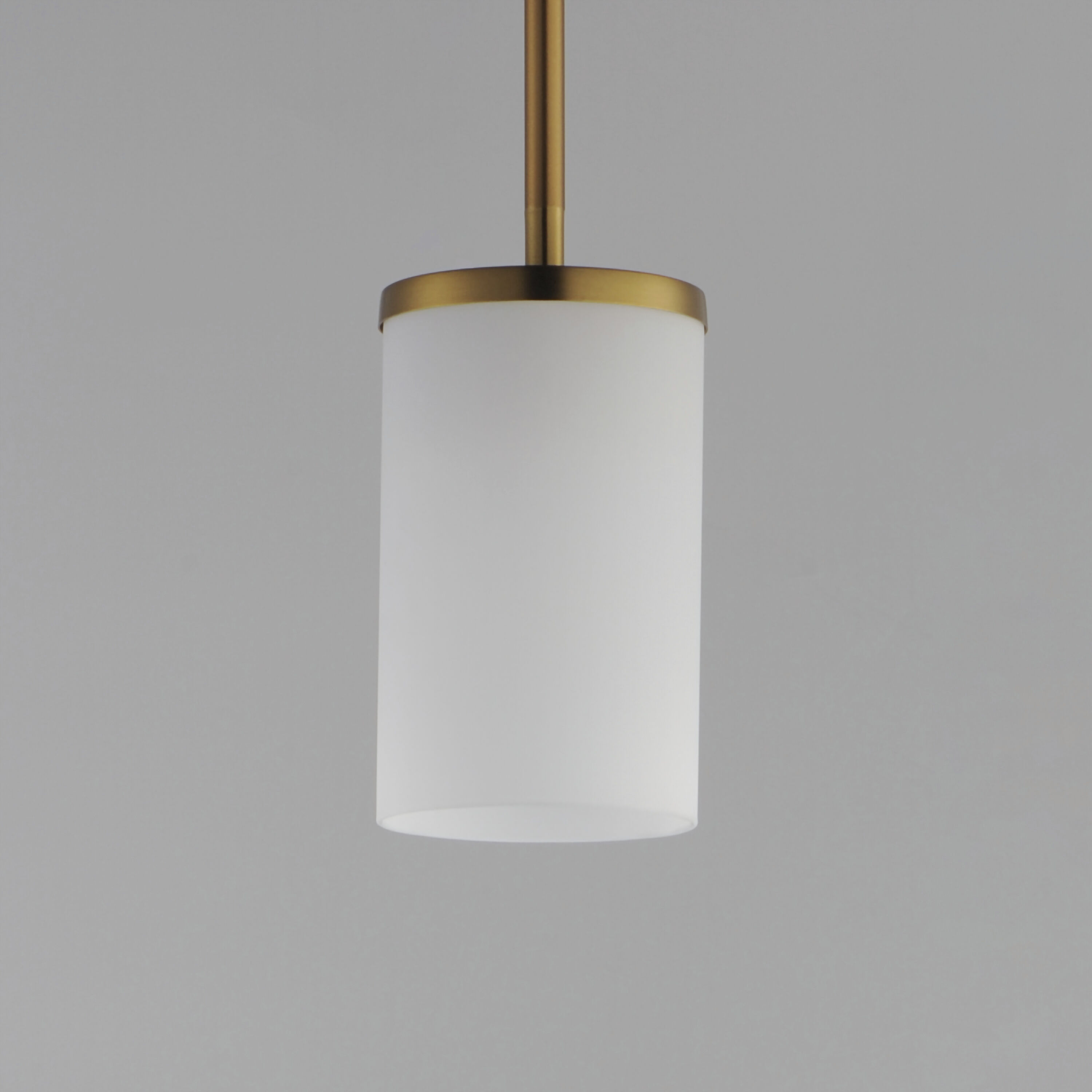 Lateral 1 Light 4.75 inch Satin Brass Single Pendant Ceiling Light in Satin White