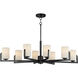 Dart 8 Light 28 inch Black Single-Tier Chandelier Ceiling Light