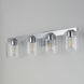 Scoop LED 29.5 inch Polished Chrome Bath Vanity Wall Light in Clear