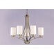 Deven 5 Light 24 inch Satin Nickel Single-Tier Chandelier Ceiling Light