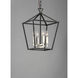Abode 4 Light 12 inch Textured Black and Polished Nickel Chandelier Ceiling Light