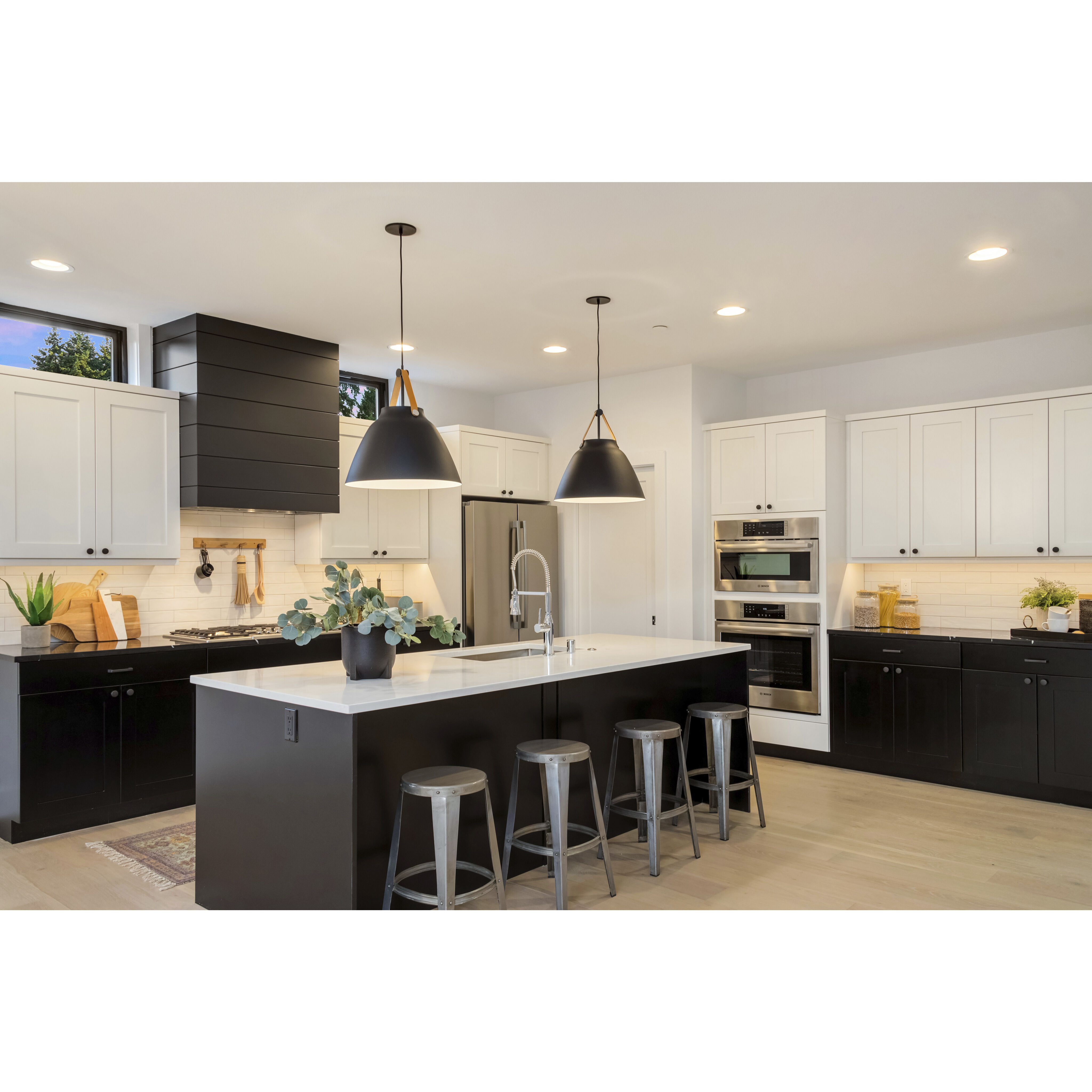 Nordic 1 Light 19 inch Tan Leather/Black Single Pendant Ceiling Light in Tan Leather and Black