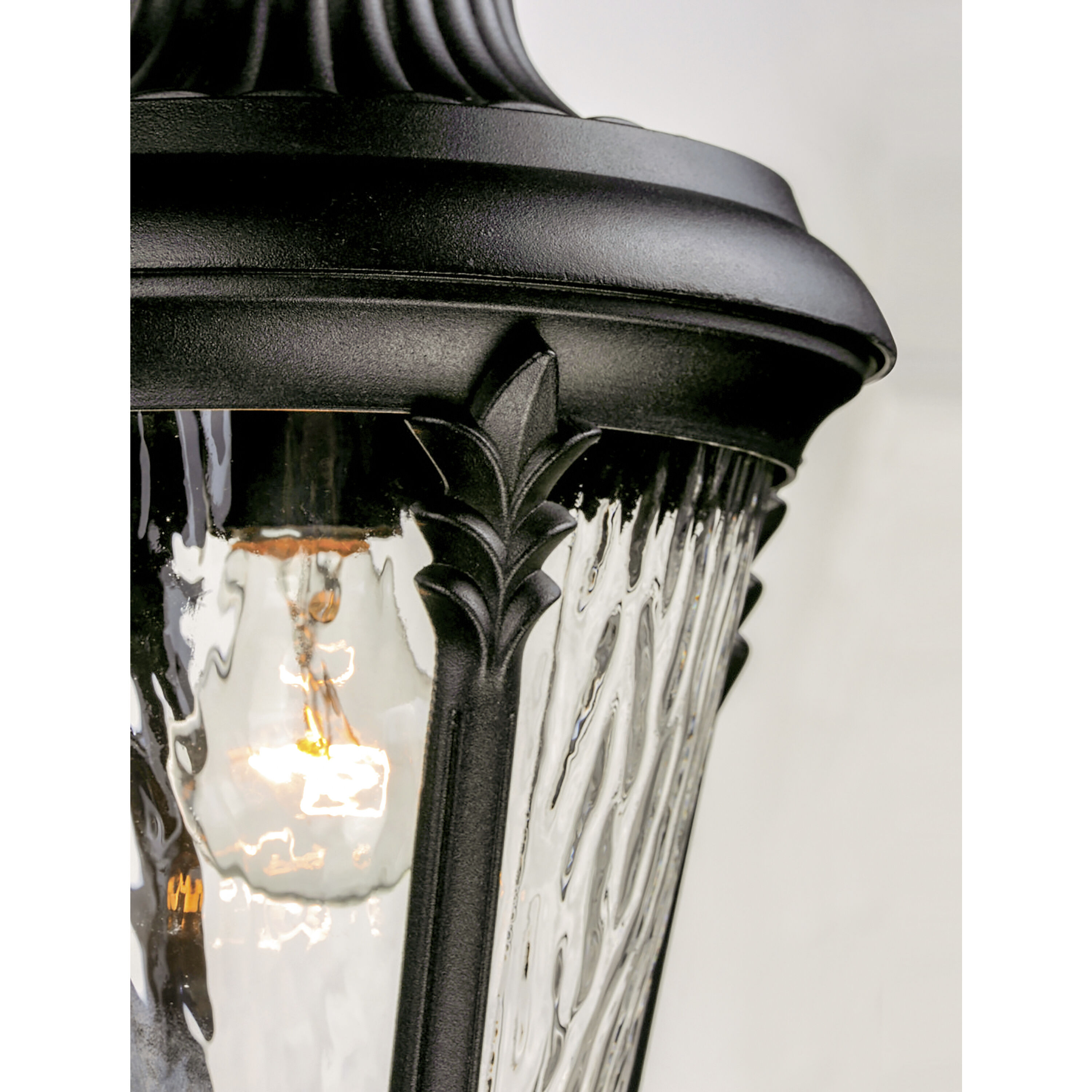 Sentry 1 Light 9 inch Black Outdoor Hanging Lantern