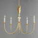 Paloma 5 Light 26 inch Gold Leaf Chandelier Ceiling Light