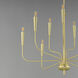Vela 9 Light 32 inch Satin Brass Multi-Tier Chandelier Ceiling Light