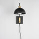 Thelonious 1 Light 8.75 inch Black and Natural Aged Brass Wall Sconce Wall Light