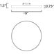 Trim LED 9 inch Polished Chrome Flush Mount Ceiling Light