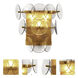 Loren 3 Light 15 inch Weathered Brass Wall Sconce Wall Light in Textured Clear