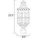 Nantucket 3 Light 22.5 inch Country Forge Outdoor Pole/Post Mount