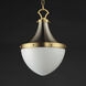 Conrad 1 Light 12 inch Satin Nickel and Satin Brass Single Pendant Ceiling Light