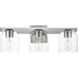 Scoop 3 Light 21.5 inch Polished Chrome Bath Vanity Wall Light in Clear