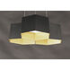 Honeycomb LED 16 inch Black and Gold Pendant System Ceiling Light