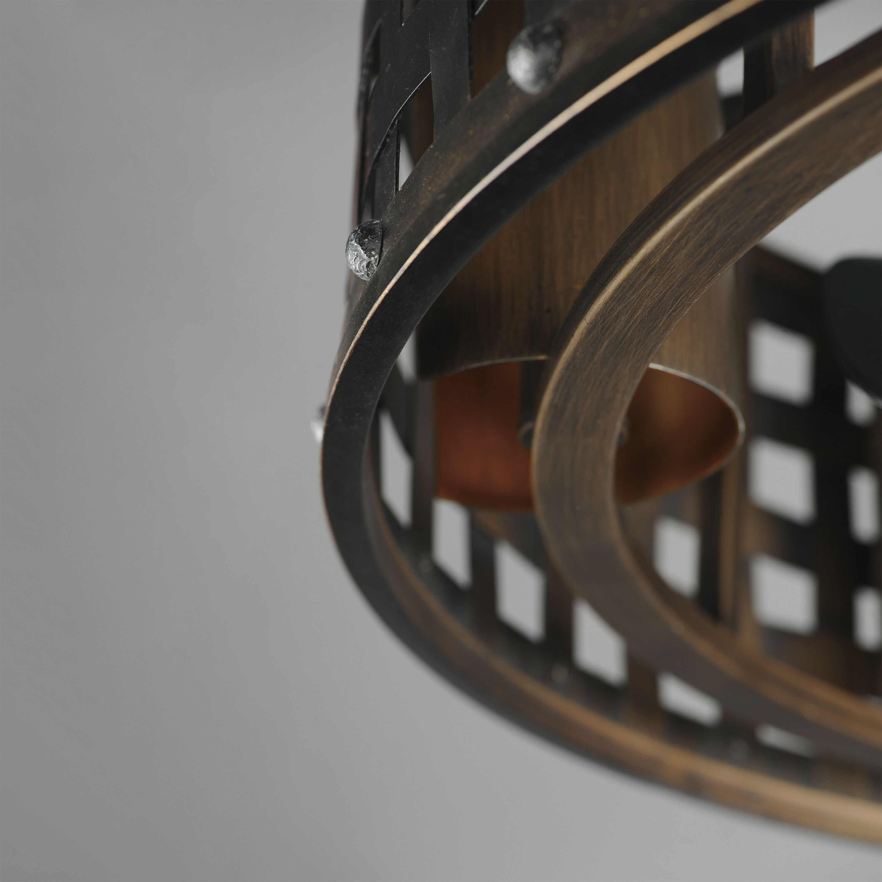 Portcullis 33 inch Bronze Gilt Fandelight, Smart Light