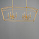 Plumette 8 Light 48 inch Gold Leaf Linear Pendant Ceiling Light