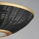 Rattan 3 Light 20.25 inch Natural Aged Brass Wall Sconce Wall Light