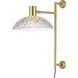 Metropolis LED 10 inch Satin Brass Pin Up Wall Sconce Wall Light