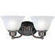 Malaga 2 Light 13.25 inch Oil Rubbed Bronze Bath Vanity Wall Light in Marble