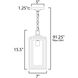 Cabana 1 Light 7 inch Black Outdoor Pendant