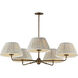 Dunbridge 5 Light 42 inch Weathered Brass Chandelier Ceiling Light