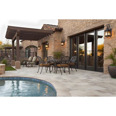 Nantucket 3 Light 22.5 inch Country Forge Outdoor Wall Mount