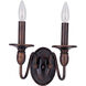 Towne 2 Light 10 inch Oil Rubbed Bronze Wall Sconce Wall Light