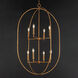 Martel 8 Light 30 inch Etruscan Gold Multi-Light Pendant Ceiling Light
