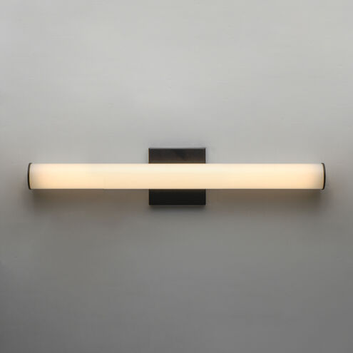 Rail LED 24 inch Black Bath Vanity Light Wall Light
