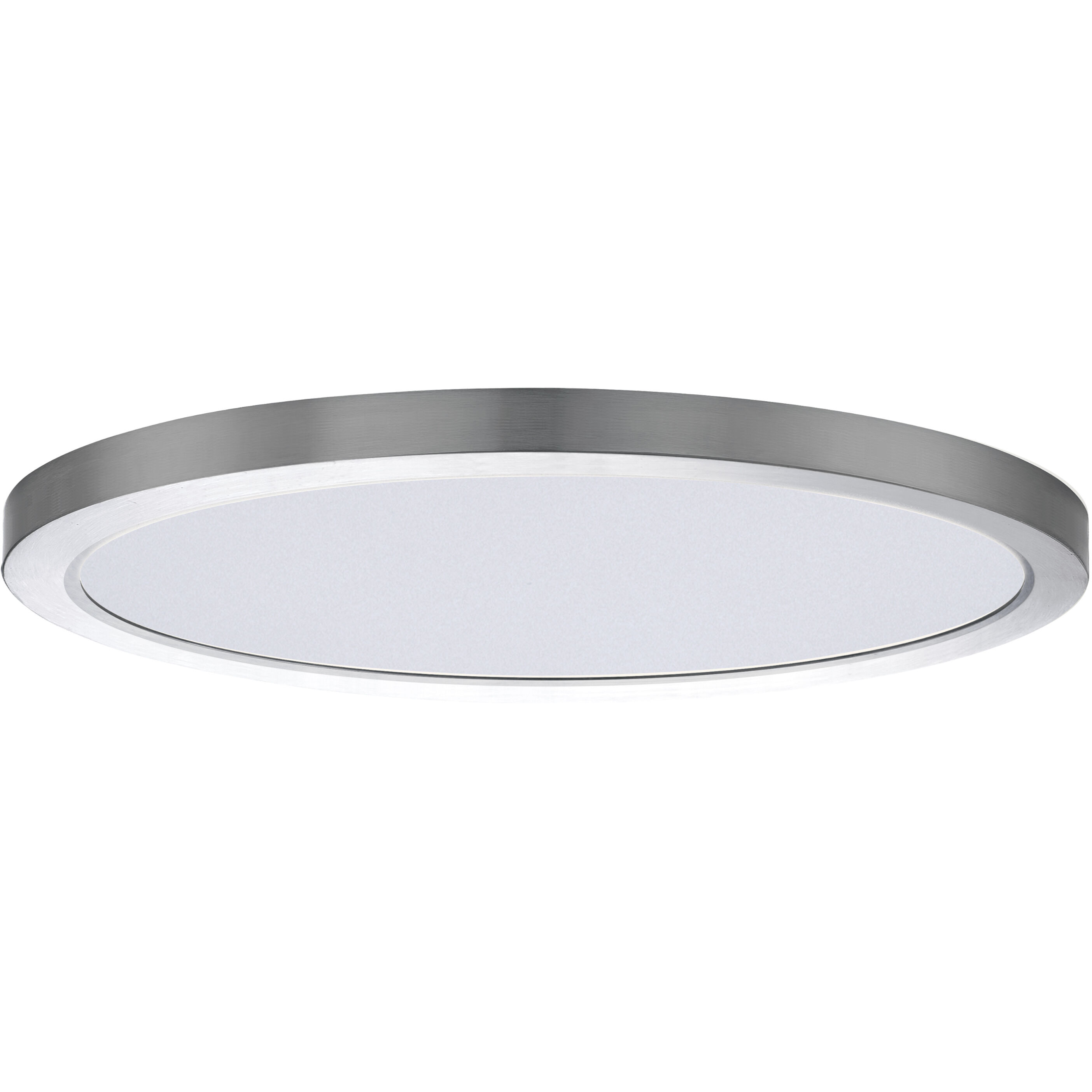 Chip LED 15.75 inch White Flush Mount Ceiling Light in Satin Nickel