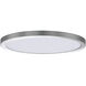 Chip LED 15.75 inch White Flush Mount Ceiling Light in Satin Nickel