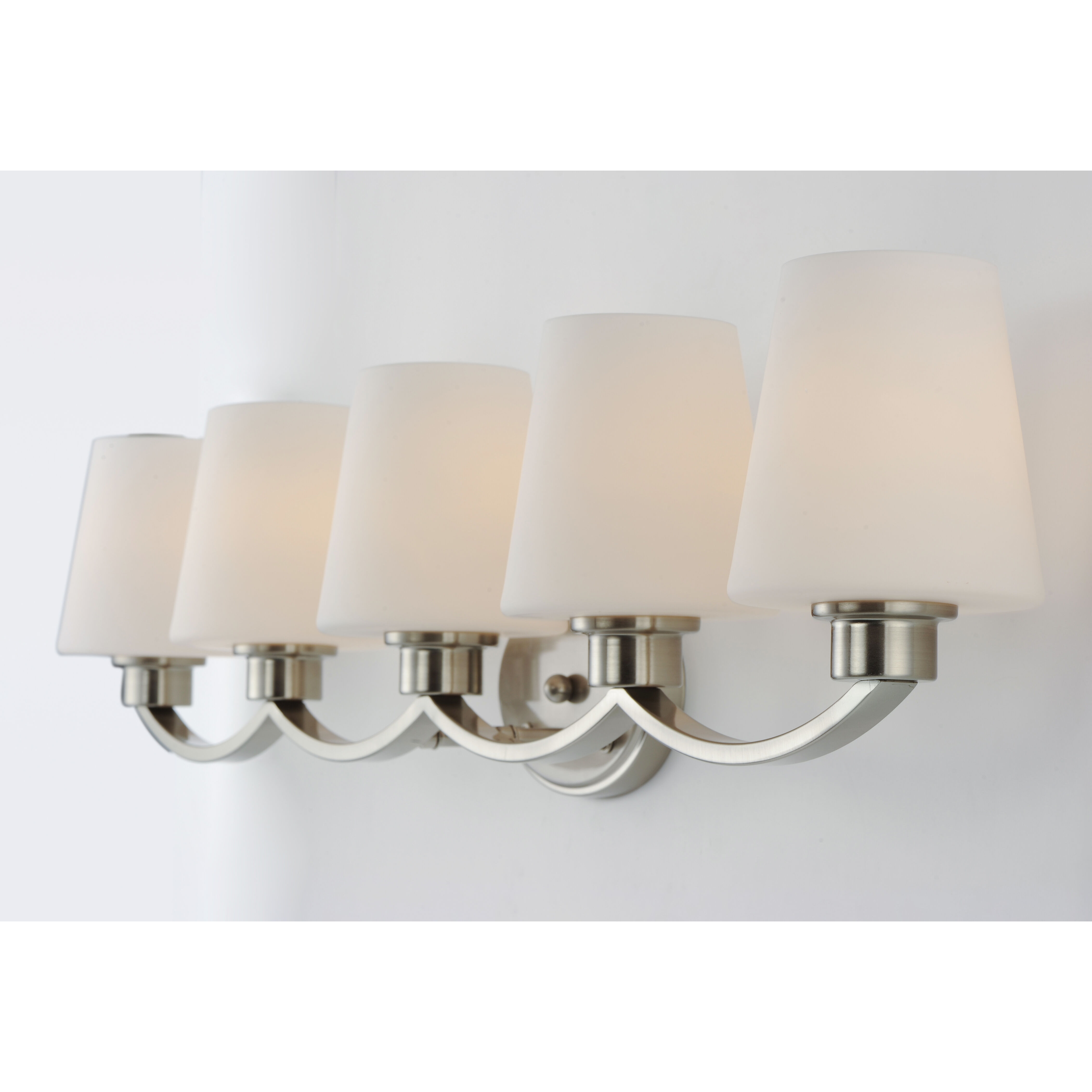 Shelter 5 Light 38 inch Satin Nickel Bath Vanity Wall Light