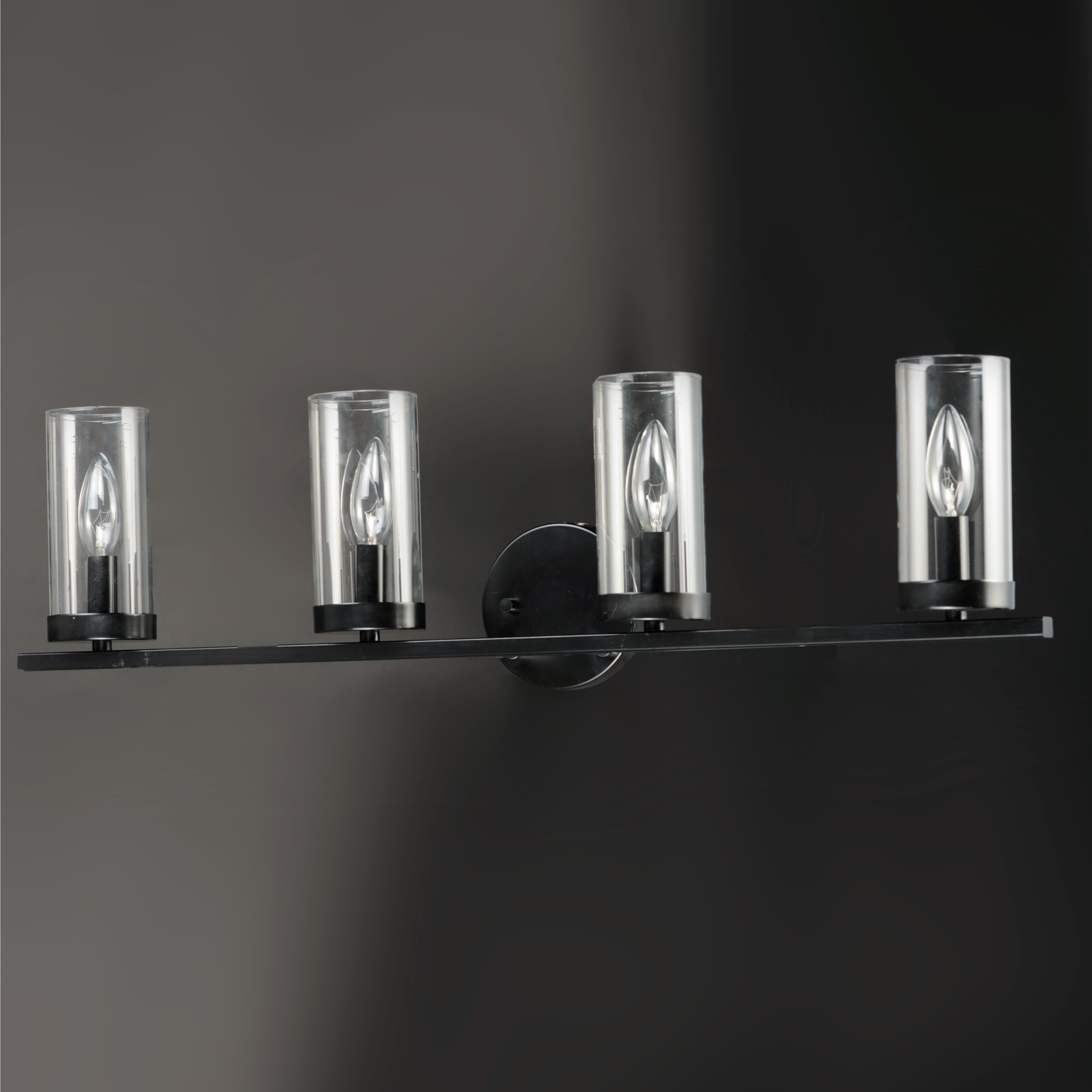 Sentinel 4 Light 30 inch Black Bath Vanity Wall Light