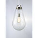 Nyla 1 Light 9.5 inch Satin Nickel Single Pendant Ceiling Light