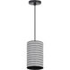 Shaka 1 Light 8 inch Black and White Mini Pendant Ceiling Light
