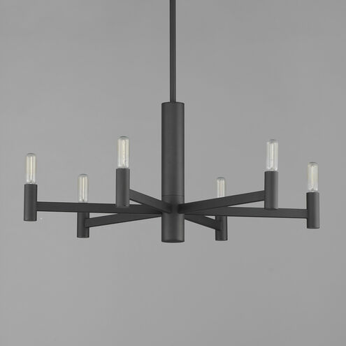 Emana 6 Light 25.5 inch Black Chandelier Ceiling Light