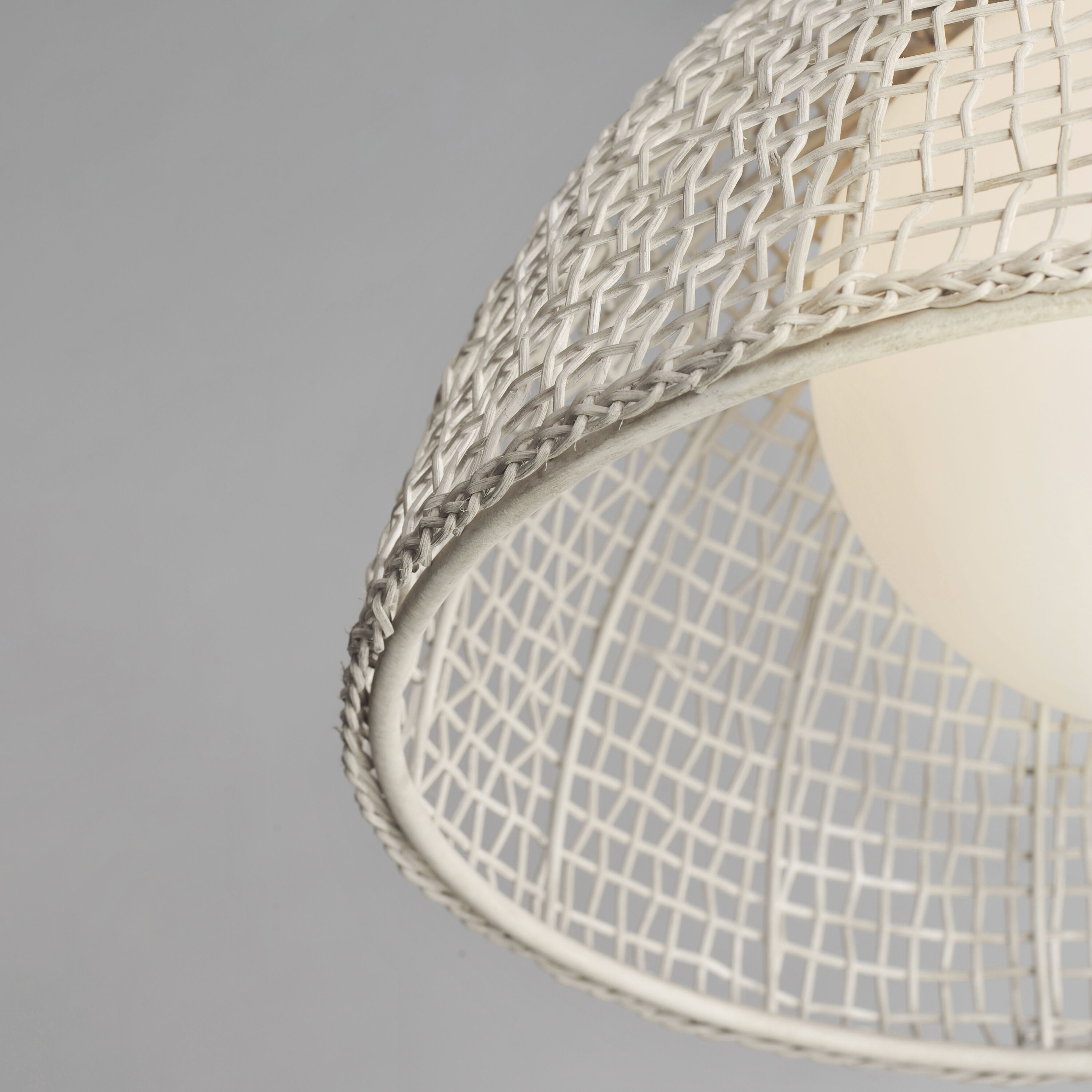 Cestino 1 Light 21 inch Weathered White Single Pendant Ceiling Light