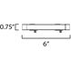 CounterMax 24V Slim Stick 24 LED 6 inch Brushed Aluminum Under Cabinet