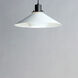 Oslo 1 Light 15.75 inch Black and White Single Pendant Ceiling Light