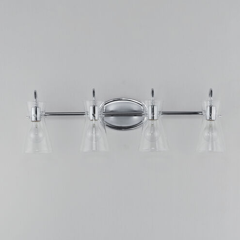 Ava 4 Light 30.7 inch Polished Chrome Bath Vanity Light Wall Light